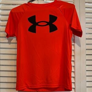 Under Armour Scarlet Tee with Black Logo